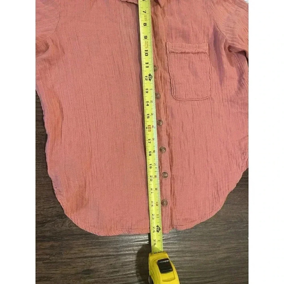 Anthropology Pilcro Woman’s Pink Button Down Long Sleeve Collard Blouse Top Xs‎ - Picture 7 of 8